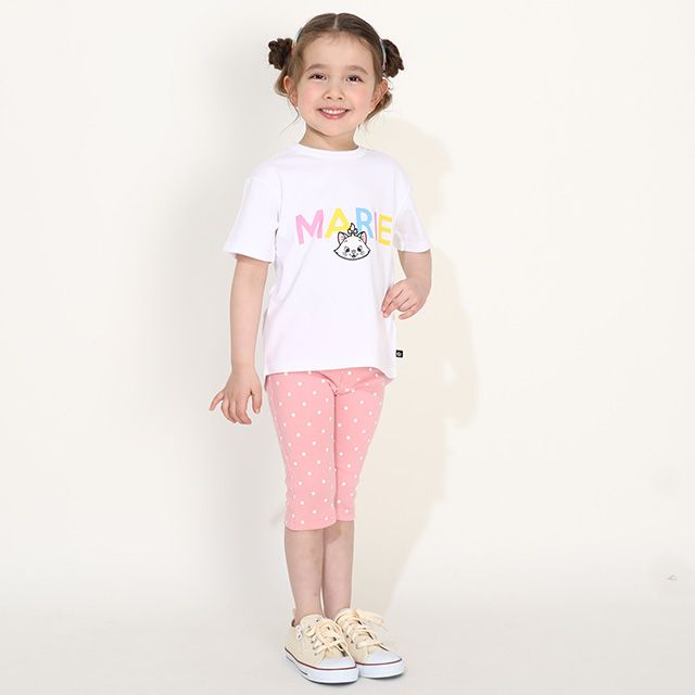 【ベビードール】マリー バックキャラクターワッペンTシャツ 0304K / ベビーサイズ キッズ トップス 半袖 天竺素材 後ろ裾ラウンド セミワイド