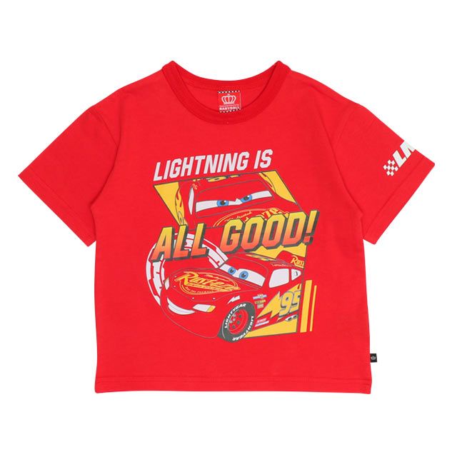 【ベビードール】カーズ フレームデザインTシャツ 0311K / ライトニング・マックィーン ベビーサイズ キッズ トップス 半袖 クルーネック カットソー 天竺素材