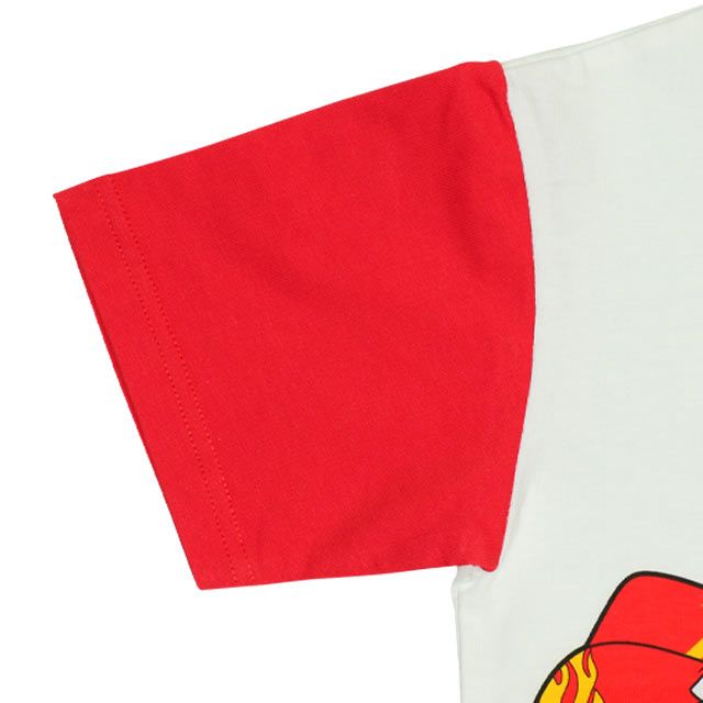 【ベビードール】カーズ BIGフェイス配色Tシャツ 0313K / ライトニング・マックィーン ベビーサイズ キッズ トップス 半袖 クルーネック カットソー 天竺素材