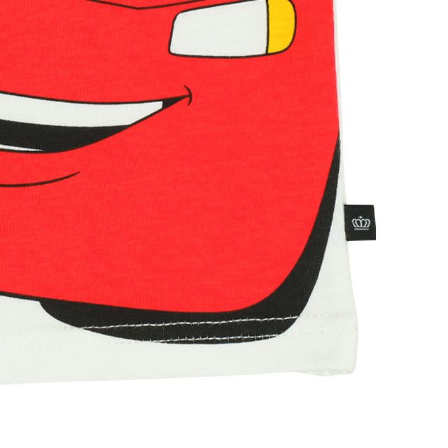 【ベビードール】カーズ BIGフェイス配色Tシャツ 0313K / ライトニング・マックィーン ベビーサイズ キッズ トップス 半袖 クルーネック カットソー 天竺素材
