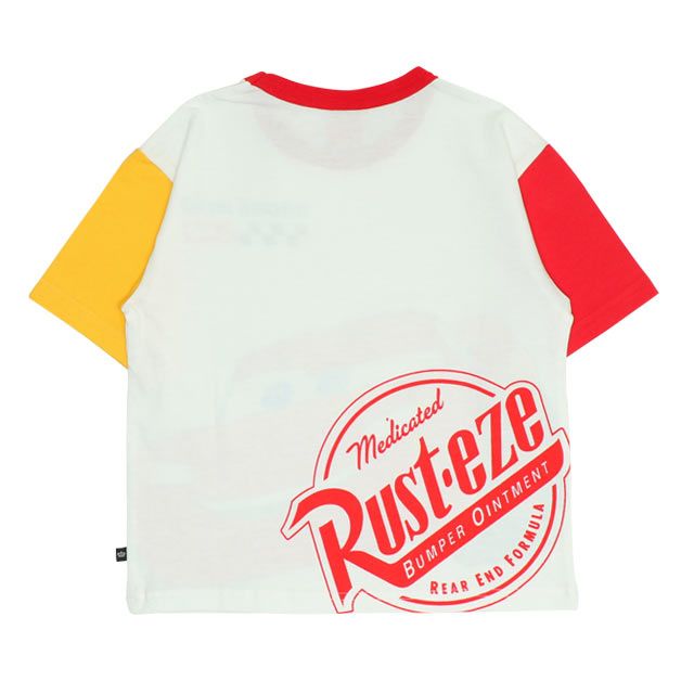 【ベビードール】カーズ BIGフェイス配色Tシャツ 0313K / ライトニング・マックィーン ベビーサイズ キッズ トップス 半袖 クルーネック カットソー 天竺素材