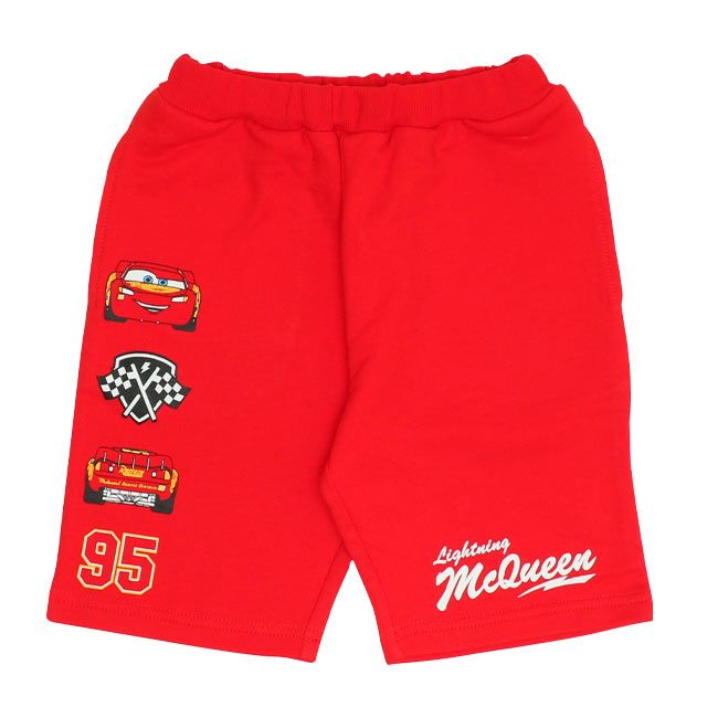 【ベビードール】カーズ ロゴハーフパンツ 0314K / ライトニング・マックィーン ベビーサイズ キッズ ショートパンツ 短パン セットコーデ（トップス別売）