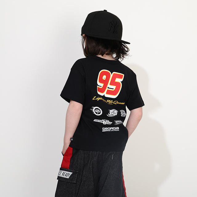 【ベビードール】カーズ 蓄光ロゴTシャツ 0316K / ライトニング・マックィーン ジャクソン・ストーム ベビーサイズ キッズ トップス 半袖 クルーネック カットソー 暗いところで光る 天竺素材