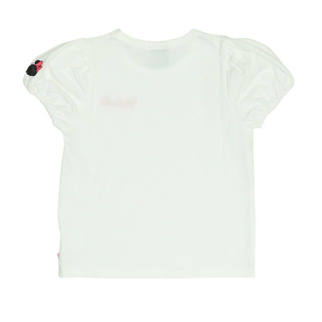 【ベビードール】ミニー Tシャツ＆チェックキャミセット 0319K / ベビーサイズ キッズ トップス コーデセット レイヤード 半袖 パフ袖 キャミソール 天竺素材 肩紐長さ調整可