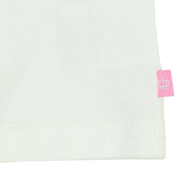 【ベビードール】ミニー Tシャツ＆チェックキャミセット 0319K / ベビーサイズ キッズ トップス コーデセット レイヤード 半袖 パフ袖 キャミソール 天竺素材 肩紐長さ調整可