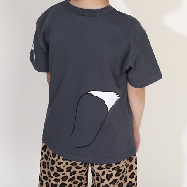 【ベビードール】ルシファー 親子お揃い キャラクターフェイスTシャツ 0320K / ベビーサイズ キッズ リンクコーデ ペアルック 親子コーデ 半袖 トップス 天竺素材 ワイドシルエット キャットコレクション 猫の日 猫キャラクター CAT