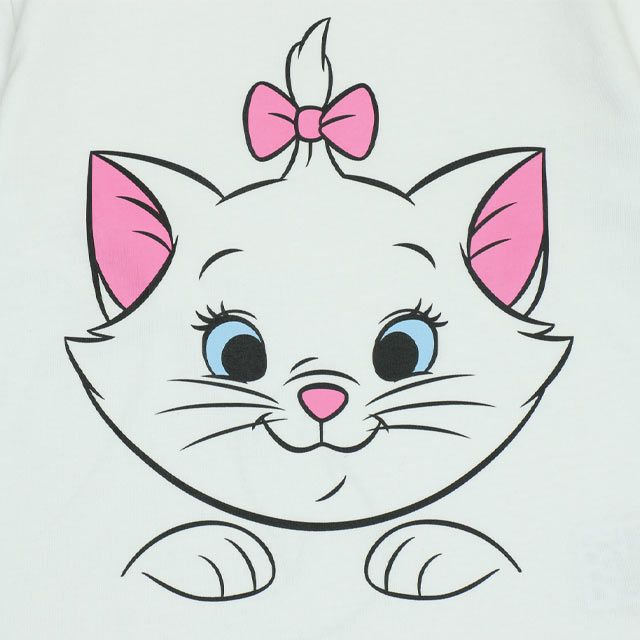 【ベビードール】マリー 親子お揃い キャラクターフェイスTシャツ 0320K / ベビーサイズ キッズ リンクコーデ ペアルック 親子コーデ 半袖 トップス 天竺素材 ワイドシルエット キャットコレクション 猫の日 猫キャラクター CAT