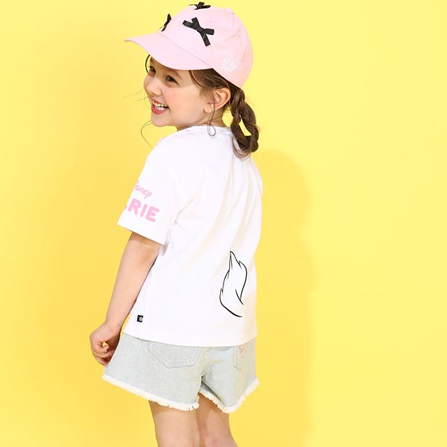 【ベビードール】マリー 親子お揃い キャラクターフェイスTシャツ 0320K / ベビーサイズ キッズ リンクコーデ ペアルック 親子コーデ 半袖 トップス 天竺素材 ワイドシルエット キャットコレクション 猫の日 猫キャラクター CAT