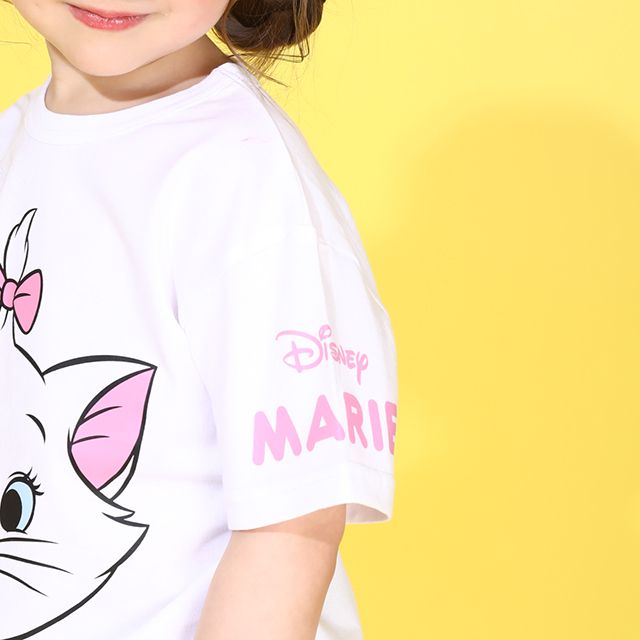 【ベビードール】マリー 親子お揃い キャラクターフェイスTシャツ 0320K / ベビーサイズ キッズ リンクコーデ ペアルック 親子コーデ 半袖 トップス 天竺素材 ワイドシルエット キャットコレクション 猫の日 猫キャラクター CAT