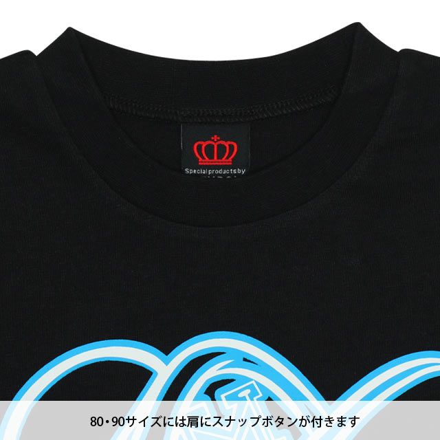 【ベビードール】ミッキー 親子お揃い ネオンキャラクターTシャツ 0322K / ベビーサイズ キッズ リンクコーデ ペアルック 親子コーデ トップス 半袖 クルーネック カットソー 天竺素材