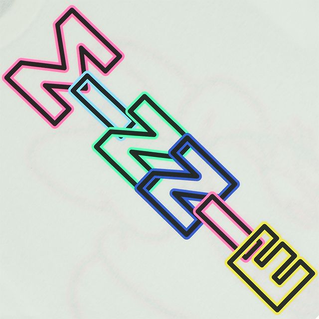 【ベビードール】ミニー 親子お揃い ネオンキャラクターTシャツ 0322A / 大人 ユニセックス 男女兼用 リンクコーデ ペアルック 親子コーデ トップス 半袖 クルーネック カットソー 天竺素材