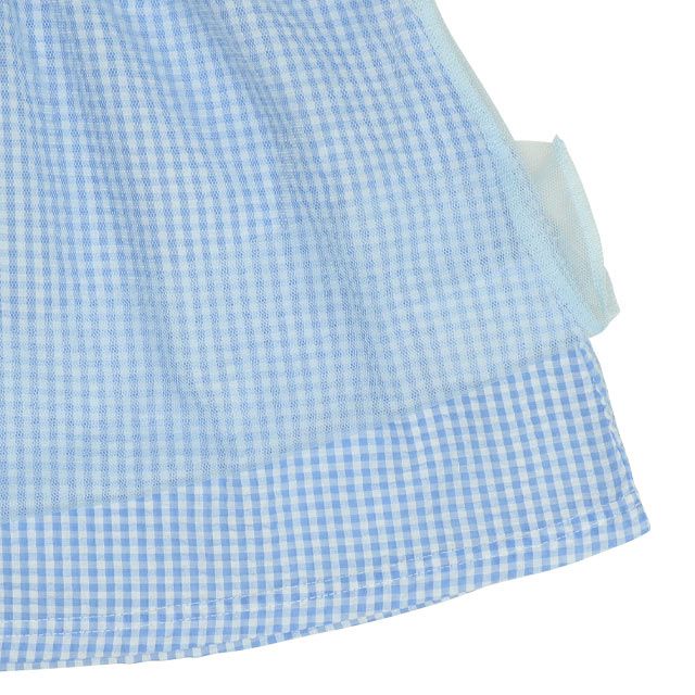 【ベビードール】アリエル プリンセス / ギンガムワンピース 0323K / キッズ 半袖 スカート チュール フェミニン ガーリー お姫様