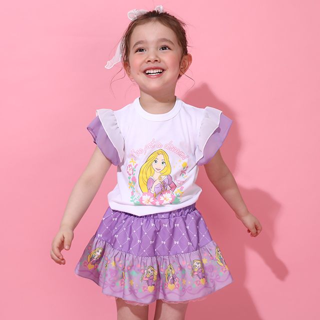 【ベビードール】ラプンツェル プリンセス / フリルTシャツ 0325K / キッズ ２重シフォンチュール袖 フェミニン ガーリー