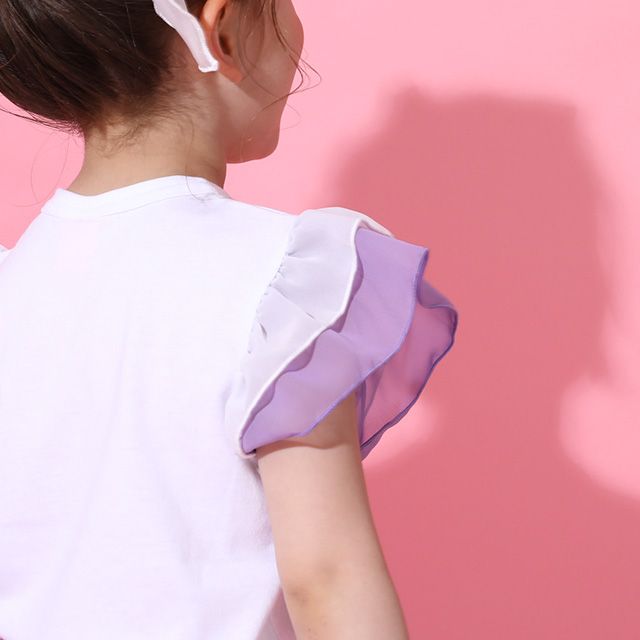 【ベビードール】ラプンツェル プリンセス / フリルTシャツ 0325K / キッズ ２重シフォンチュール袖 フェミニン ガーリー