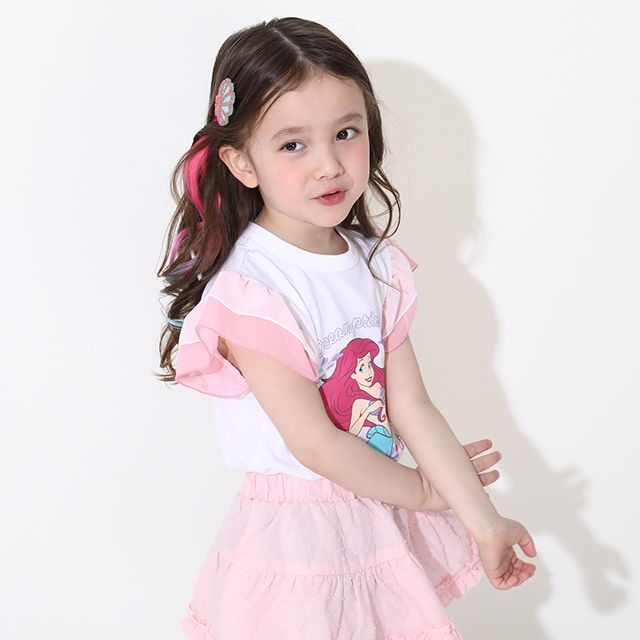 【ベビードール】アリエル プリンセス / フリルTシャツ 0325K / キッズ ２重シフォンチュール袖 フェミニン ガーリー