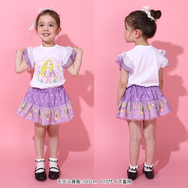 【ベビードール】ベル プリンセス / フリルTシャツ 0325K / キッズ ２重シフォンチュール袖 フェミニン ガーリー