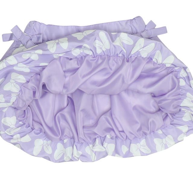 【ベビードール】ミニー リボン総柄バルーンスカート 0329K / ベビーサイズ キッズ ボトムス スカート ミニスカ バレエコア ウエスト半ゴム ゴム穴付 裾ゴム入り