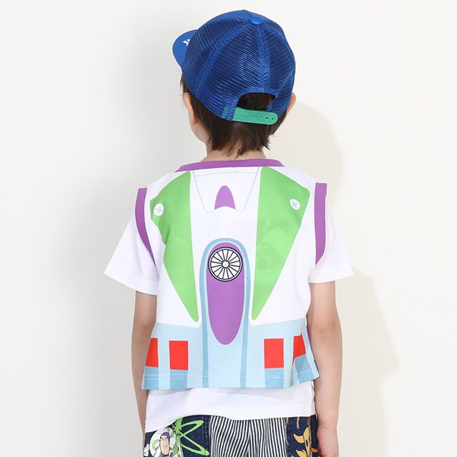 【ベビードール】バズ 親子お揃い なりきるベスト&times;キャラクターTシャツ 2点セット 0395K / バズライトイヤー トイ・ストーリー ベビーサイズ キッズ リンクコーデ ペアルック 親子コーデ トップス 半袖 クルーネック カットソー コーデセット コスプレ
