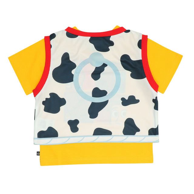 【ベビードール】ウッディ 親子お揃い なりきるベスト&times;キャラクターTシャツ 2点セット 0395K / トイ・ストーリー ベビーサイズ キッズ リンクコーデ ペアルック 親子コーデ トップス 半袖 クルーネック カットソー コーデセット コスプレ