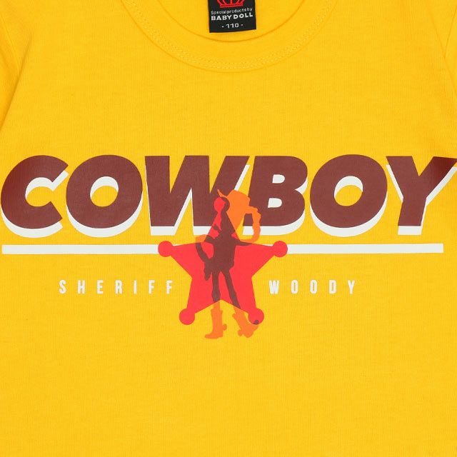 【ベビードール】ウッディ 親子お揃い なりきるベスト&times;キャラクターTシャツ 2点セット 0395K / トイ・ストーリー ベビーサイズ キッズ リンクコーデ ペアルック 親子コーデ トップス 半袖 クルーネック カットソー コーデセット コスプレ