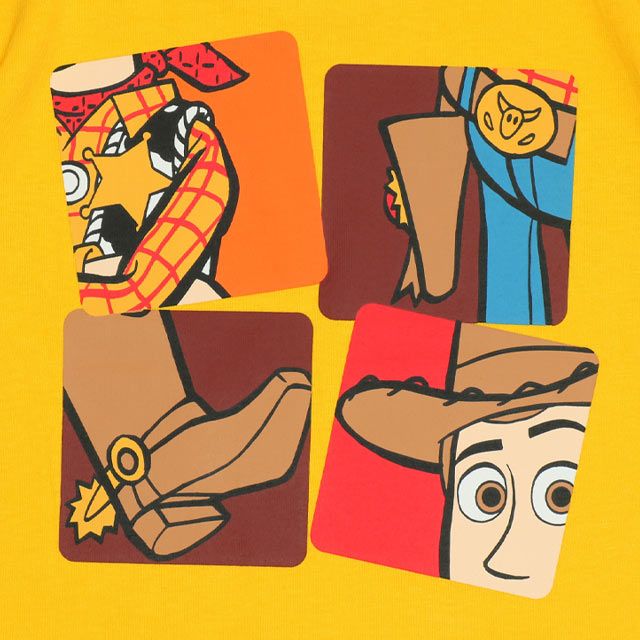 【ベビードール】ウッディ 親子お揃い なりきるベスト&times;キャラクターTシャツ 2点セット 0395K / トイ・ストーリー ベビーサイズ キッズ リンクコーデ ペアルック 親子コーデ トップス 半袖 クルーネック カットソー コーデセット コスプレ