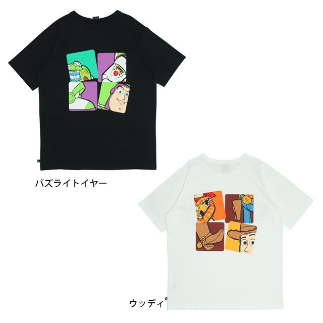【ベビードール】ウッディ 親子お揃い キャラクターTシャツ 0396A / トイ・ストーリー 大人 ユニセックス 男女兼用 リンクコーデ ペアルック 親子コーデ トップス 半袖 クルーネック カットソー 天竺素材