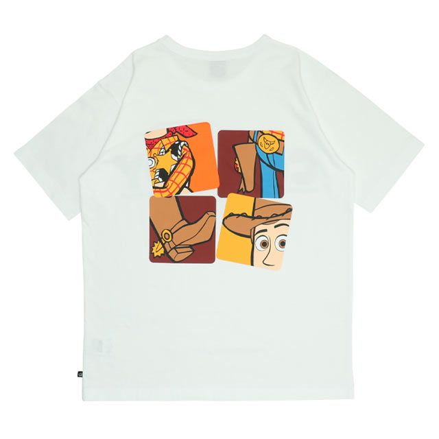 【ベビードール】ウッディ 親子お揃い キャラクターTシャツ 0396A / トイ・ストーリー 大人 ユニセックス 男女兼用 リンクコーデ ペアルック 親子コーデ トップス 半袖 クルーネック カットソー 天竺素材