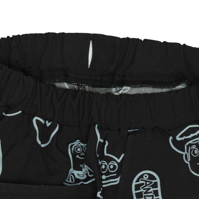 【ベビードール】親子お揃い トイ・ストーリー 総柄ハーフパンツ 0398K （トップス別売り） / ベビーサイズ キッズ リンクコーデ ペアルック 親子コーデ ボトムス ショートパンツ 短パン 半ズボン ウエスト総ゴム ゴム穴付 レーヨン素材 セットアップアイテム