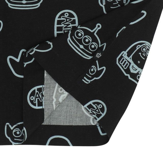 【ベビードール】親子お揃い トイ・ストーリー 総柄半袖シャツ 0399K （ボトムス別売り） / ベビーサイズ キッズ リンクコーデ ペアルック 親子コーデ トップス 羽織り 半袖 開襟 オープンカラー 配色ボタン レーヨン素材 セットアップアイテム