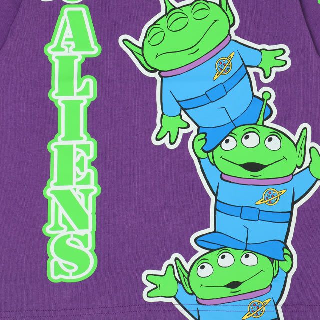 【ベビードール】リトルグリーンメン 親子お揃い 蓄光キャラクターTシャツ 0400K / トイ・ストーリー ベビーサイズ キッズ リンクコーデ ペアルック 親子コーデ トップス 半袖 クルーネック カットソー 暗いところで光る 天竺素材