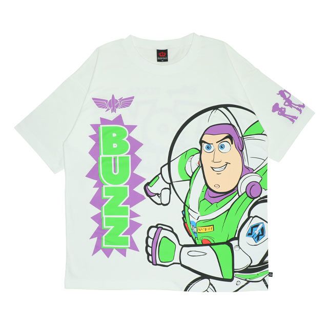 【ベビードール】バズ 親子お揃い 蓄光キャラクターTシャツ 0400A / トイ・ストーリー 大人 ユニセックス 男女兼用 リンクコーデ ペアルック 親子コーデ トップス 半袖 クルーネック カットソー 暗いところで光る 天竺素材