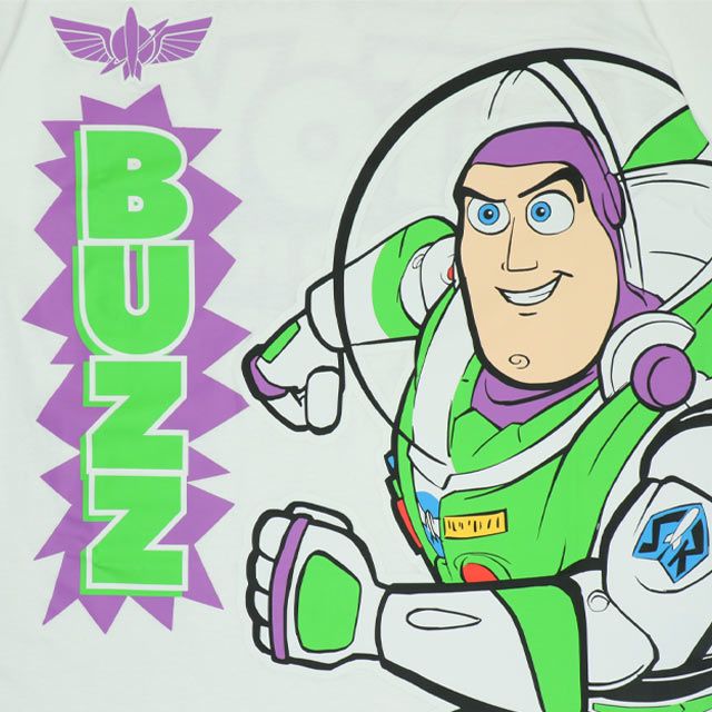 【ベビードール】バズ 親子お揃い 蓄光キャラクターTシャツ 0400A / トイ・ストーリー 大人 ユニセックス 男女兼用 リンクコーデ ペアルック 親子コーデ トップス 半袖 クルーネック カットソー 暗いところで光る 天竺素材