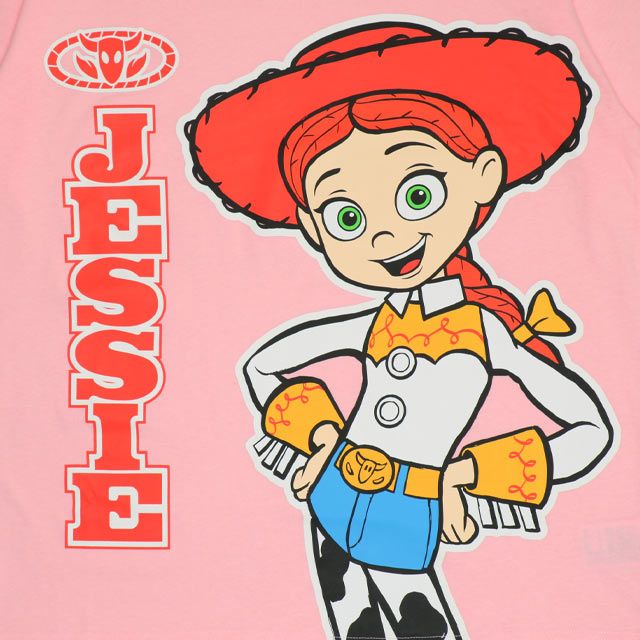 【ベビードール】ジェシー 親子お揃い 蓄光キャラクターTシャツ 0400A / トイ・ストーリー 大人 ユニセックス 男女兼用 リンクコーデ ペアルック 親子コーデ トップス 半袖 クルーネック カットソー 暗いところで光る 天竺素材