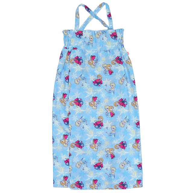 【ベビードール】アナ エルサ プリンセス / 2WAY浴衣ワンピース 0434K / 90cm-140cm キッズ セパレートタイプ 3点セット 半袖 ワンピ ロングスカート 作り帯 胸部総ゴム（ギャザー） 肩紐長さ調整可（2段階/取り外し不可）