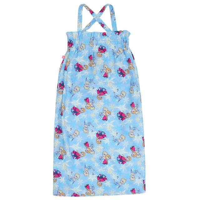 【ベビードール】アナ エルサ プリンセス / 2WAY浴衣ワンピース 0434K / 90cm-140cm キッズ セパレートタイプ 3点セット 半袖 ワンピ ロングスカート 作り帯 胸部総ゴム（ギャザー） 肩紐長さ調整可（2段階/取り外し不可）