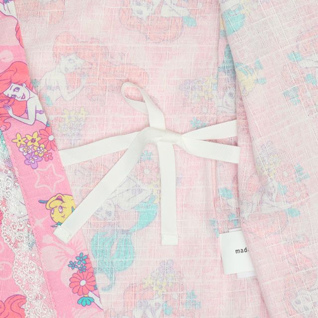 【ベビードール】アナ エルサ プリンセス / 2WAY浴衣ワンピース 0434K / 90cm-140cm キッズ セパレートタイプ 3点セット 半袖 ワンピ ロングスカート 作り帯 胸部総ゴム（ギャザー） 肩紐長さ調整可（2段階/取り外し不可）