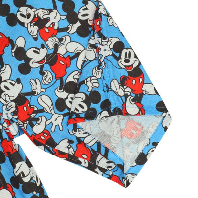 【ベビードール】ミッキー 甚平 上下2点セット 0429K / 80cm-130cm ベビーサイズ キッズ リンクコーデ ペアルック セットアップ 半袖 半ズボン ハーフパンツ ウエスト総ゴム ゴム穴付