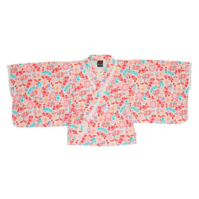 【ベビードール】ミニー 2WAY浴衣ワンピース 0431K / 90cm-140cm キッズ セパレートタイプ 3点セット 半袖 ワンピ ロングスカート 作り帯 胸部総ゴム（ギャザー） 肩紐長さ調整可（2段階/取り外し不可）