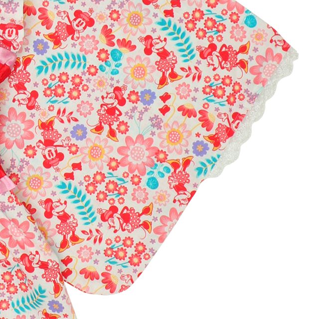 【ベビードール】ミニー 2WAY浴衣ワンピース 0431K / 90cm-140cm キッズ セパレートタイプ 3点セット 半袖 ワンピ ロングスカート 作り帯 胸部総ゴム（ギャザー） 肩紐長さ調整可（2段階/取り外し不可）