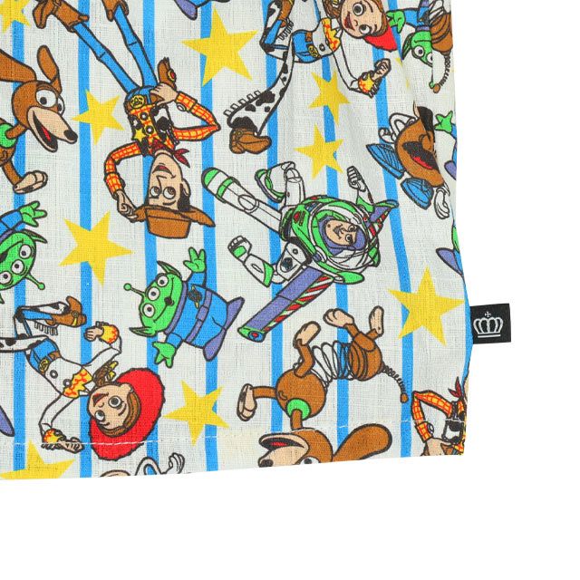 【ベビードール】トイ・ストーリー 甚平 上下2点セット 0432K / 80cm-130cm ベビーサイズ キッズ リンクコーデ ペアルック セットアップ 半袖 半ズボン ハーフパンツ ウエスト総ゴム ゴム穴付