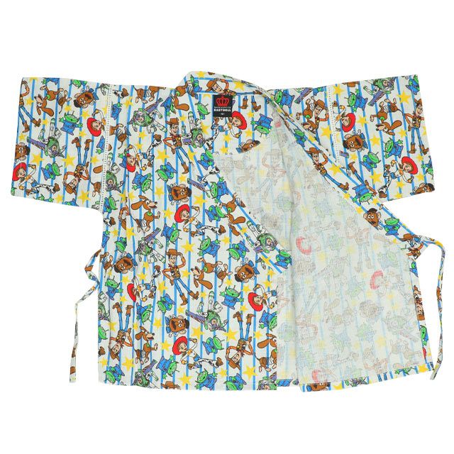 【ベビードール】トイ・ストーリー 甚平 上下2点セット 0432K / 80cm-130cm ベビーサイズ キッズ リンクコーデ ペアルック セットアップ 半袖 半ズボン ハーフパンツ ウエスト総ゴム ゴム穴付