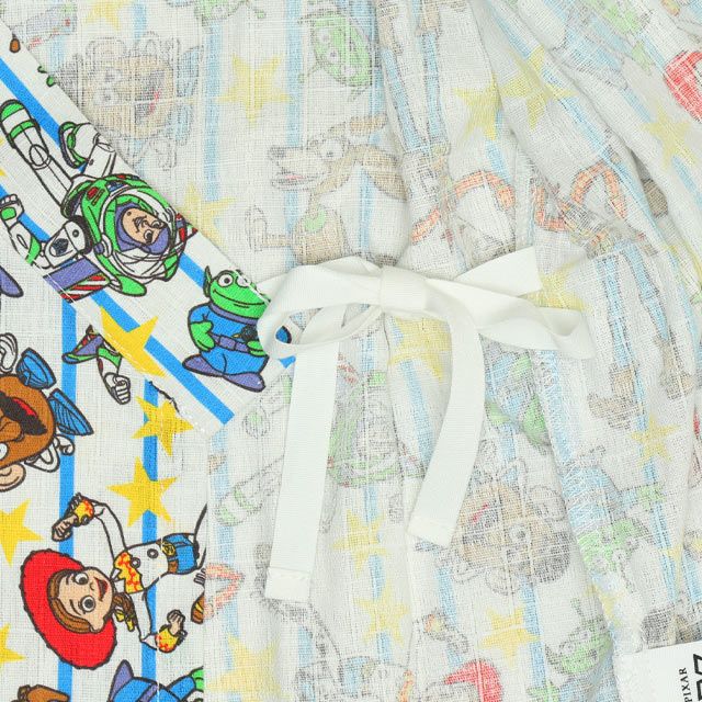 【ベビードール】トイ・ストーリー 甚平 上下2点セット 0432K / 80cm-130cm ベビーサイズ キッズ リンクコーデ ペアルック セットアップ 半袖 半ズボン ハーフパンツ ウエスト総ゴム ゴム穴付