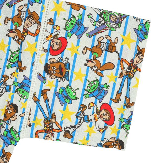 【ベビードール】トイ・ストーリー 甚平 上下2点セット 0432K / 80cm-130cm ベビーサイズ キッズ リンクコーデ ペアルック セットアップ 半袖 半ズボン ハーフパンツ ウエスト総ゴム ゴム穴付