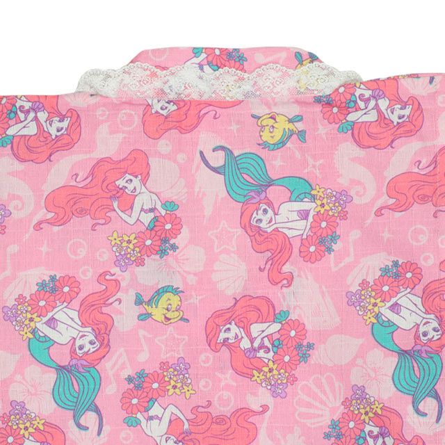 【ベビードール】アリエル プリンセス / 2WAY浴衣ワンピース 0434K / 90cm-140cm キッズ セパレートタイプ 3点セット 半袖 ワンピ ロングスカート 作り帯 胸部総ゴム（ギャザー） 肩紐長さ調整可（2段階/取り外し不可）