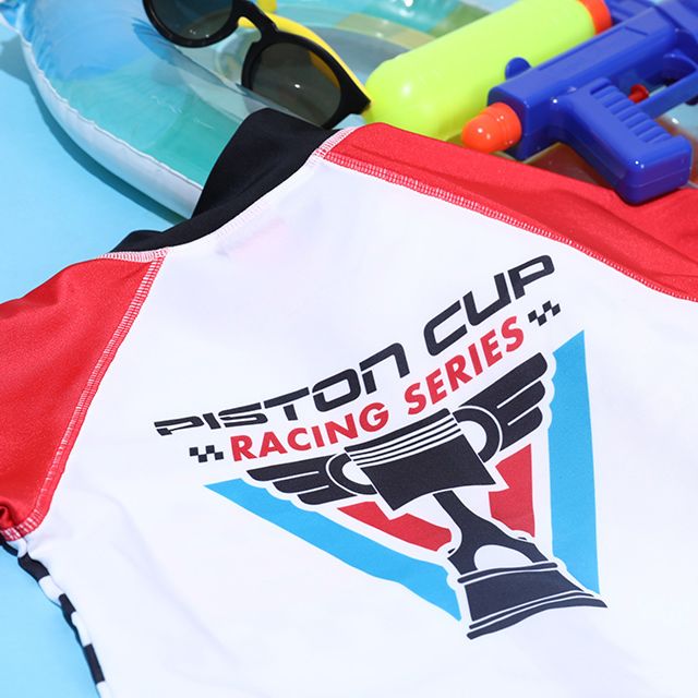 【ベビードール】カーズ ラッシュガード 0435K (ボトムス別売り) / ライトニング・マックィーン ベビーサイズ キッズ スイムウェア 水着 トップス 長袖 羽織 速乾 UVカット 紫外線対策 日焼け防止 ケガ防止 セットアップ対応商品