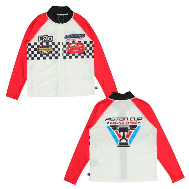 【ベビードール】カーズ ラッシュガード 0435K (ボトムス別売り) / ライトニング・マックィーン ベビーサイズ キッズ スイムウェア 水着 トップス 長袖 羽織 速乾 UVカット 紫外線対策 日焼け防止 ケガ防止 セットアップ対応商品