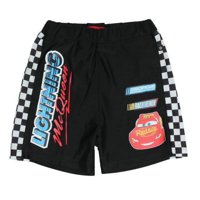 【ベビードール】カーズ 水着ハーフパンツ 0436K (トップス別売り) / ライトニング・マックィーン ベビーサイズ キッズ スイムウェア 水着 ボトムス 半ズボン 速乾 縦横伸縮 インナーパンツ付 ウエスト総ゴム スピンドル有り セットアップ対応商品