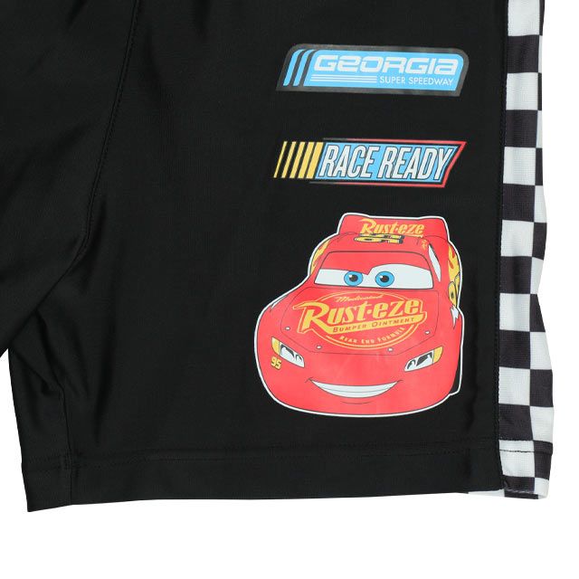 【ベビードール】カーズ 水着ハーフパンツ 0436K (トップス別売り) / ライトニング・マックィーン ベビーサイズ キッズ スイムウェア 水着 ボトムス 半ズボン 速乾 縦横伸縮 インナーパンツ付 ウエスト総ゴム スピンドル有り セットアップ対応商品