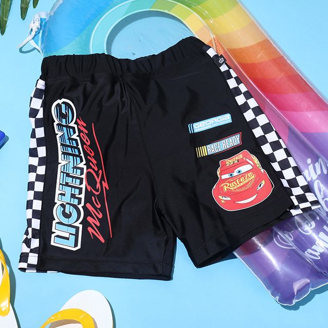 【ベビードール】カーズ 水着ハーフパンツ 0436K (トップス別売り) / ライトニング・マックィーン ベビーサイズ キッズ スイムウェア 水着 ボトムス 半ズボン 速乾 縦横伸縮 インナーパンツ付 ウエスト総ゴム スピンドル有り セットアップ対応商品