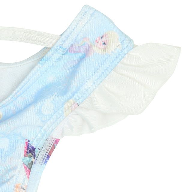 【ベビードール】アナ エルサ プリンセス水着 0442K / ベビーサイズ キッズ スイムウェア 水着 ワンピース ヘアバンド付き 2点セット 速乾 やわらか 楽ちん 【hg】